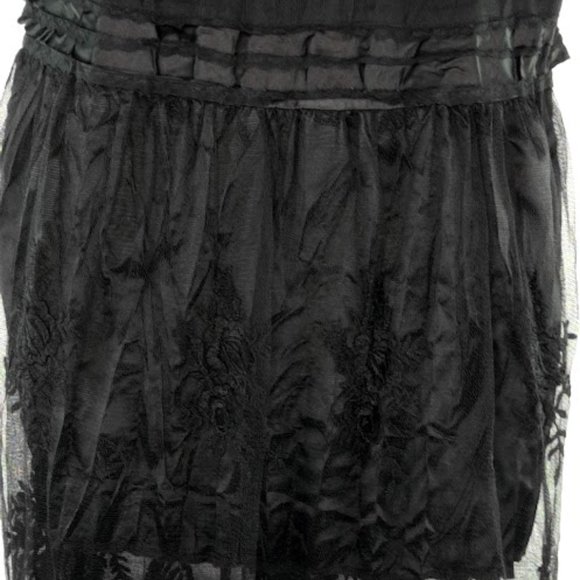 Vintage Elegant Black Beaded Lace Formal Evening Top - Picture 9 of 14